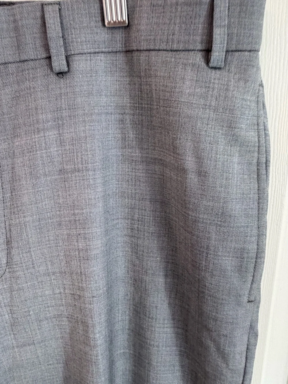 Calvin Klein Men’s Gray Wool Blend Dress Pants 38W 32L Tailored Trousers